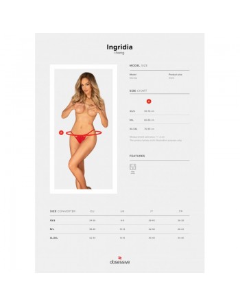 Ingridia string ouvert - Rouge